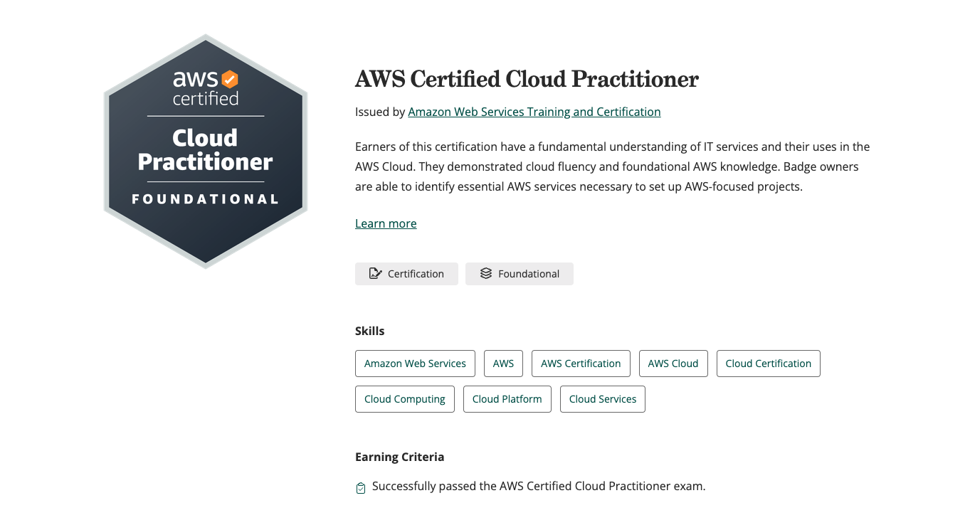 AWS Certified Cloud Practitioner